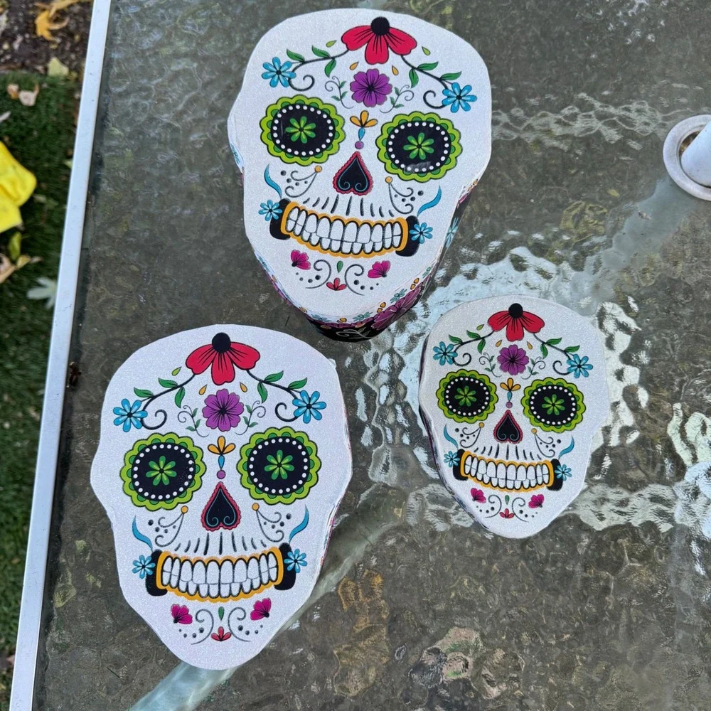 Greenbrier International Sugar Skull Nesting Gift Boxes Set of 3 Day of the Dead